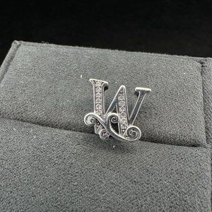 Letter W bracelet Charm, works with most bracelet.